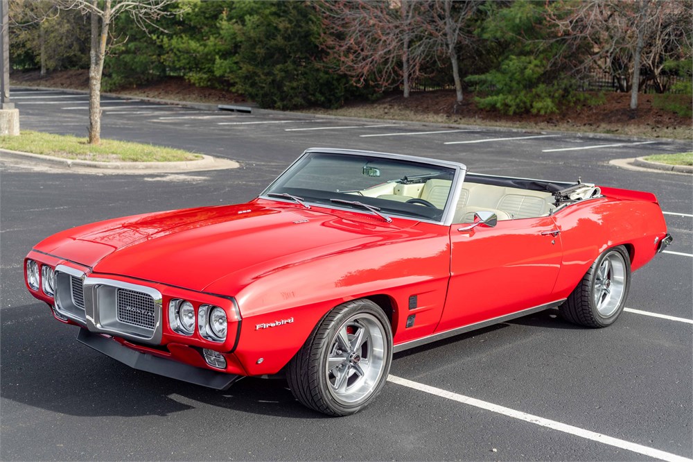 Fully Restored 1969 Pontiac Firebird Convertible in Red New Metal Sign 