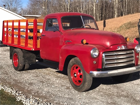 View this 1950 GMC 250 Dually Stake-Bed Truck