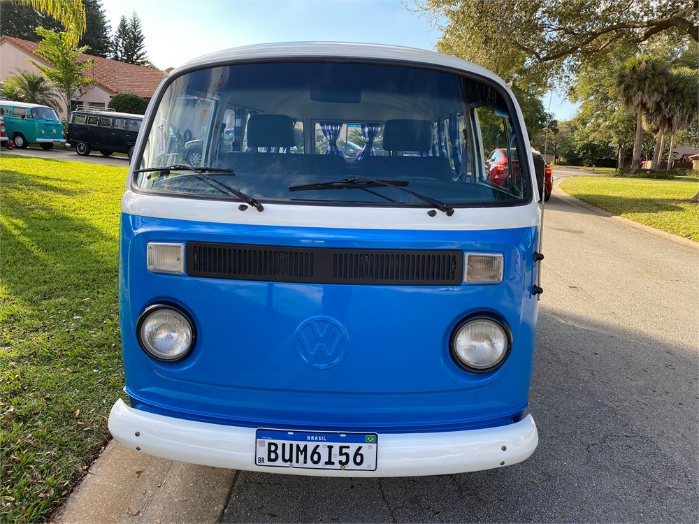 Volkswagen vw combi bi color bleu en miniature 17