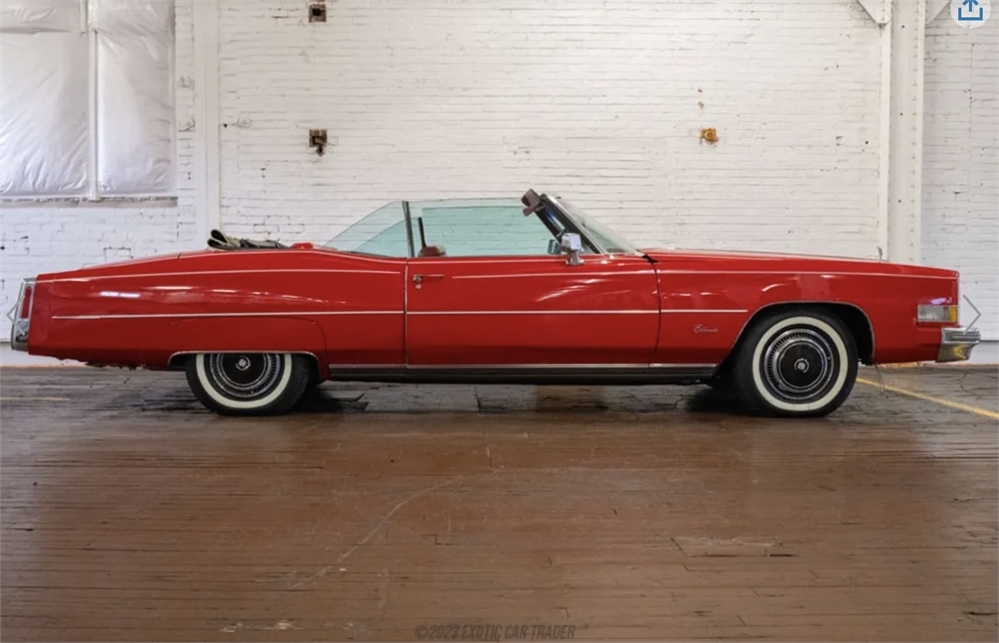 27k-Mile 1974 Cadillac Eldorado Convertible available for Auction ...